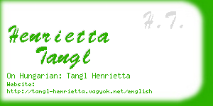 henrietta tangl business card